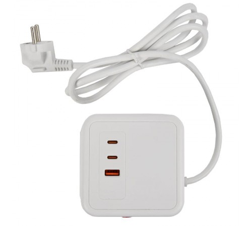 DOMINIC Удлинитель У08K 1,5м 3х1мм2 USB A+C 20Вт бел  DN-YP30-16-08-01-ZKU-K01  IEK