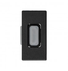 Simon 27 Розетка проходная угловая для подключения HDMI-разъёма аудио/видео v1.3, узкий модуль, S27, графит  2701094-038  Simon