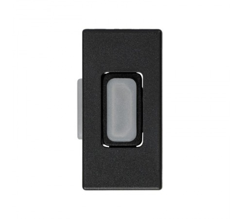 Simon 27 Розетка проходная угловая для подключения HDMI-разъёма аудио/видео v1.3, узкий модуль, S27, графит  2701094-038  Simon