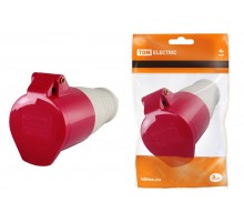 Розетка 215 переносная 3Р+РЕ+N 16А 380В IP44   SQ0603-0012  TDM