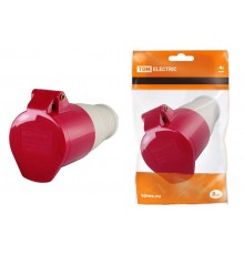 Розетка 215 переносная 3Р+РЕ+N 16А 380В IP44   SQ0603-0012  TDM