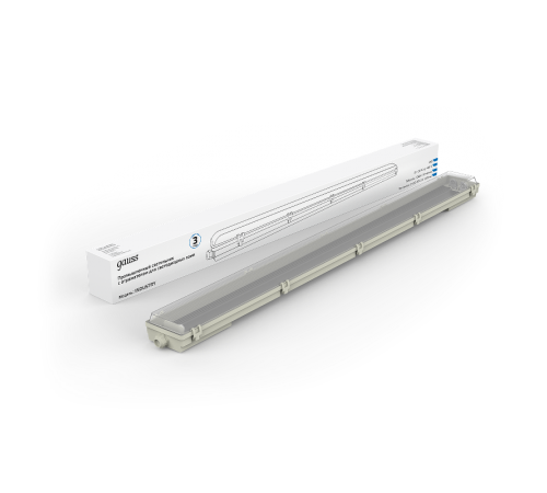 Светильник светодиодный промышленный линейный СПП-Т8-G13 INDUSTRY 220-230V IP65 1260*107*61мм для LED ламп 2х1200мм  909410212  Gauss