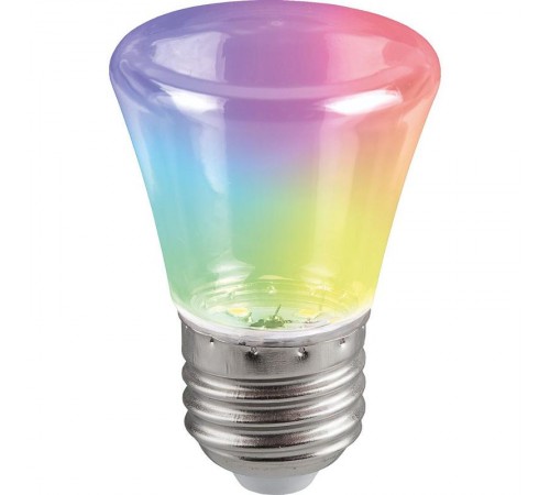 Лампа светодиодная LB-372 (1W) 230V E27 RGB Колокольчик для белт лайта прозрачный плавная смена цвета  38134  Feron