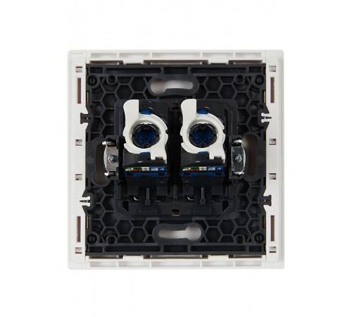 FORTE&PIANO Розетка комп. 2-ая RJ45 кат.6 FP234 белый  FP-K20-2-K01  IEK