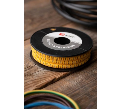 Маркер-кабельный 4,0кв.мм "3"(500шт.) (ЕС-2) EKF PROxima  plc-KM-4-3  EKF