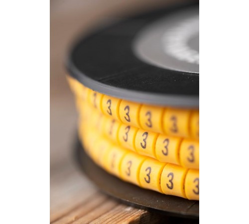 Маркер-кабельный 4,0кв.мм "3"(500шт.) (ЕС-2) EKF PROxima  plc-KM-4-3  EKF