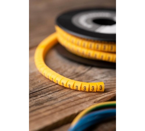 Маркер-кабельный 4,0кв.мм "3"(500шт.) (ЕС-2) EKF PROxima  plc-KM-4-3  EKF