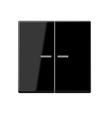 Клавиша для KNX кнопки, 2 группы, с окошком; термопласт; черный  A102KO5BFSW  Jung