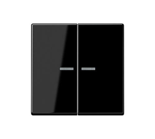 Клавиша для KNX кнопки, 2 группы, с окошком; термопласт; черный  A102KO5BFSW  Jung