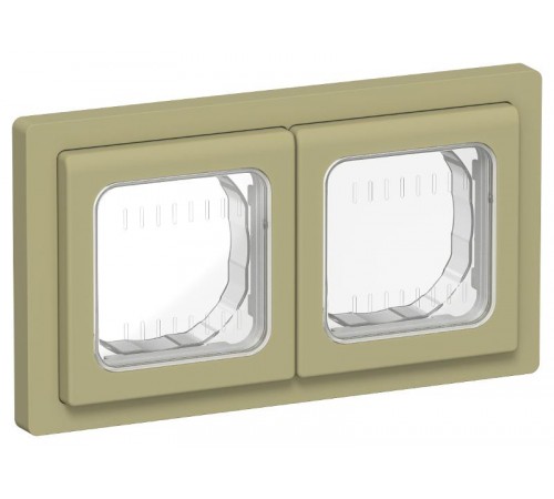 FLITE Рамка 2-местная IP55 Рпро-2-55-ФлО оливковый  FI-M20-32-55-K26  IEK