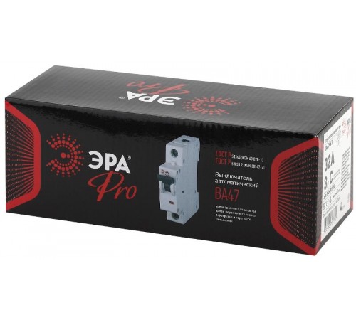 Выключатель автоматический трехполюсный Pro NO-901-52 ВА47-63 3P 32А кривая C  Б0031824  ЭРА