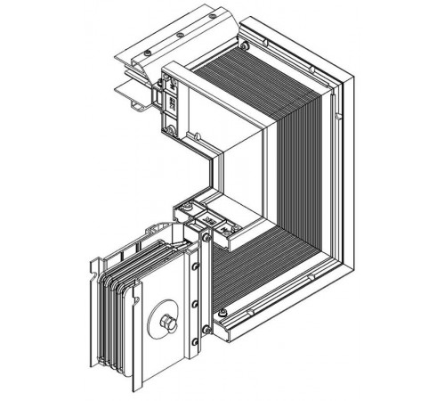 Секция Z вверх лев. 800А Al 3L+N+1/2PE IP55 тран. IEK  LB-0800A5-35-F-ZUL  IEK