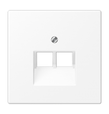 Плата (фиксация винтом) для двух модулей; термопласт; белый матовый  LS969-2UAWWM  Jung