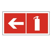 Знак безопасности BL-2010B.F32"Указ. движения к огнетушителю налево"  a18338  Белый свет
