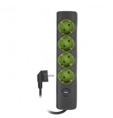 Удлинитель ET-04-140G (4 x 1,4) заземл., выкл.  .5051850  Jazzway