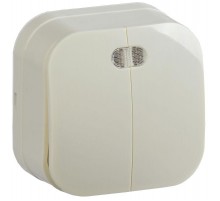 ВС20-2-1-ХК Выключ. 2-кл. инд. о/у 10А GLORY кремовый  EVH21-K33-10  IEK