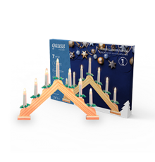 Светильник светодиодный "Новогодняя горка" серия Holiday, 7 LED свечей, 0,1W*7, тёплый, дерево, новогод  декор, батар в компл  HL020  Gauss