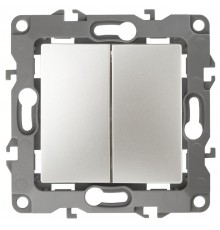 Выключатель двойной 12-1104-15  10АХ-250В,  перламутр  Б0019290  ЭРА