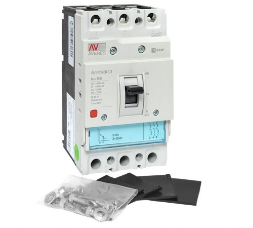 Выключатель автоматический AV POWER-1/3  50А 80kA TR AVERES  mccb-13-50H-TR-av  EKF