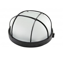 Светильник пылевлагозащищенный под лампу для ЖКХ НПБ 1102 100Вт ЛН E27 IP54 черный круг с решеткой  SQ0303-0027  TDM