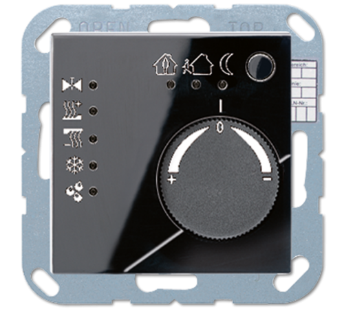 KNX-регулятор с ручкой для установки температуры; чёрный A2178TSSW Jung