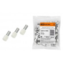 Наконечник-гильза Е10-12 10мм2 с изолированным фланцем (100шт)   SQ0512-0006  TDM