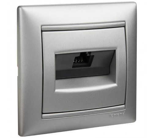 Valena Алюминий Розетка комп(RJ45) 1-ая 6 кат UTP  770246  Legrand