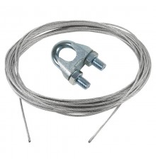 Набор для крепления скважинного насоса из нерж. стали (Трос 3х15м + Зажим) (4шт) -  151824  Tech-KREP
