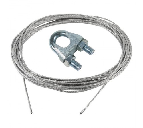 Набор для крепления скважинного насоса из нерж. стали (Трос 3х15м + Зажим) (4шт) -  151824  Tech-KREP