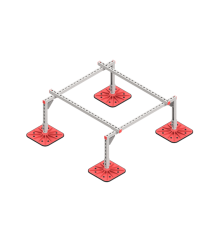 Опорная конструкция для установки оборудования TECHNORAPTOR FOOT 1200х1200  KM-TR-F-SSEI-1200-1200  КМ - профиль