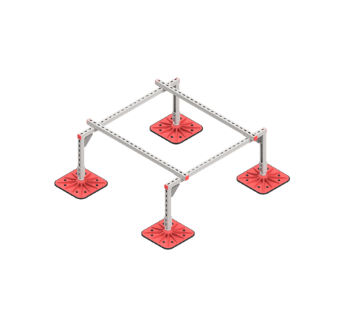 Опорная конструкция для установки оборудования TECHNORAPTOR FOOT 1200х1200  KM-TR-F-SSEI-1200-1200  КМ - профиль