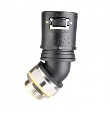 Фитинг AT54/M50/S45/BLY, 45°, РА66/никел.латунь/эласт., черный/желтый, резьба M50, d54, 2 шт. в пачке  7TCA296170R0765  ABB