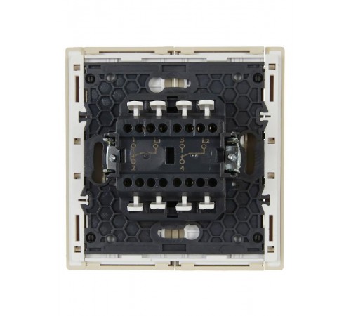 FORTE&PIANO Выключатель 2-клавишный проходной 10А FP407 ваниль  FP-V22-0-10-1-K10  IEK