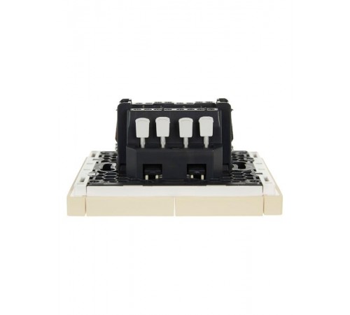 FORTE&PIANO Выключатель 2-клавишный проходной 10А FP407 ваниль  FP-V22-0-10-1-K10  IEK