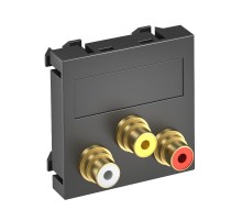 Мультимедийная рамка Audio-Video Modul45 (черный) (MTG-12R L SWGR1)  6105165  OBO Bettermann