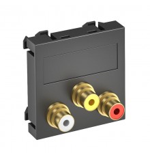 Мультимедийная рамка Audio-Video Modul45 (черный) (MTG-12R F SWGR1)  6105189  OBO Bettermann