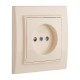 Розетка 1-мест. СП б/з 10 А с защ. штор. бежевый Минск EKFERR10-022-200EKF