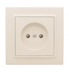 Розетка 1-мест. СП б/з 10 А с защ. штор. бежевый Минск EKFERR10-022-200EKF