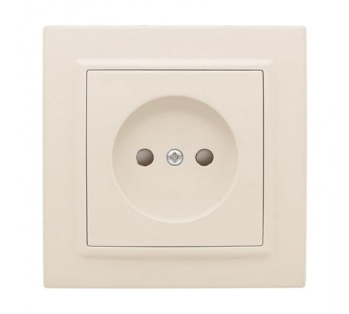 Розетка 1-мест. СП б/з 10 А с защ. штор. бежевый Минск EKFERR10-022-200EKF