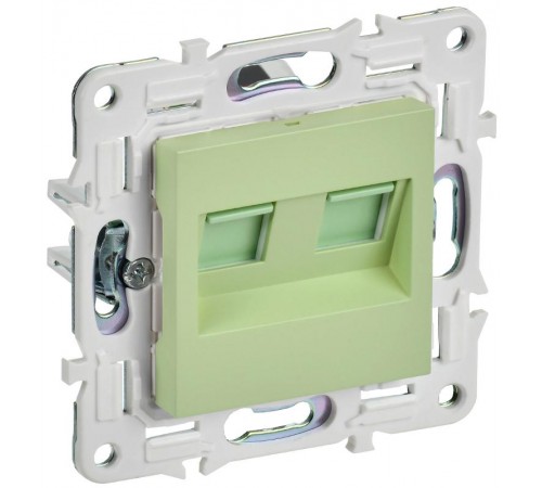 SKANDY Розетка компьютерная двойная RJ45 кат.6 SK-K04M мятный  SK-K20-2-K06  IEK