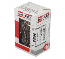 Саморезы универсальные 20х4,5 мм (200 шт) желтые - коробка с окном ( 0,305 кг)  102250  Tech-KREP