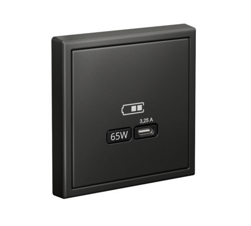 ArtGallery Базальт Розетка USB тип-С 65Вт высокоскор.заряд. QC, PD, механизм  GAL001427  SE
