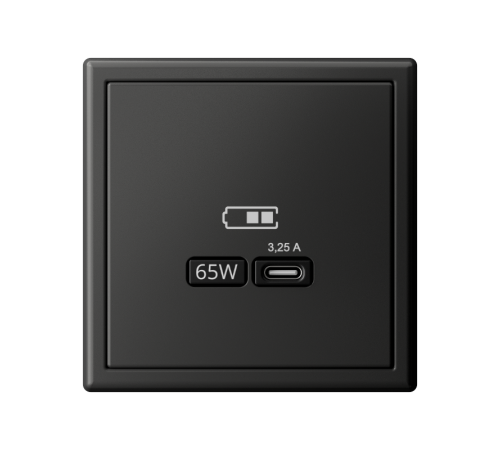 ArtGallery Базальт Розетка USB тип-С 65Вт высокоскор.заряд. QC, PD, механизм  GAL001427  SE