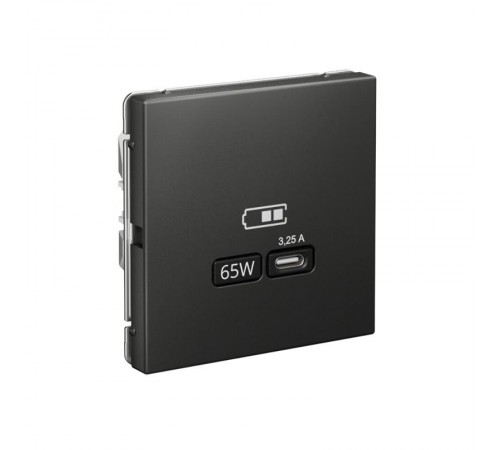 ArtGallery Базальт Розетка USB тип-С 65Вт высокоскор.заряд. QC, PD, механизм  GAL001427  SE