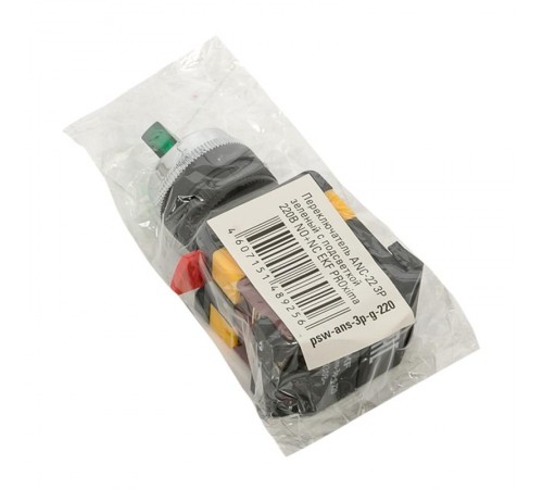 Переключатель ANC-22 3P зеленый с подсветкой 220В NO+NC EKF PROxima  psw-ans-3p-g-220  EKF