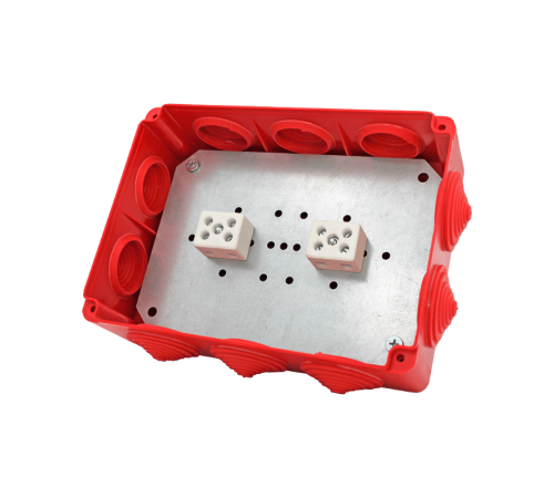 Коробка распределительная огнестойкая КРОПС-П4, IP54, 150х110х70 мм, для кабелей до 4 мм2, 8 клемм  FRJB-KM-P4-4-08-КРОПС-IP54  КМ-Профиль