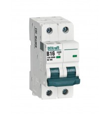 Выключатель автоматический двухполюсный ВА-105 16А B 10кА  13117DEK  DEKraft