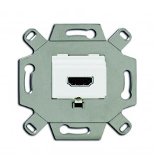 Механизм HDMI-розетки/разъёма, HDMI-type A, Full HD, 20 полюсов, цвет альпийский белый  0230-0-0431   2CKA000230A0431  ABB