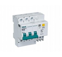 Выключатель автоматический дифференциального тока со встроенной защитой от сверхтоков ДИФ-101 3Р 25А 30мА AC С  15054DEK  DEKraft