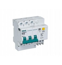 Выключатель автоматический дифференциального тока со встроенной защитой от сверхтоков ДИФ-101 3Р 25А 30мА AC С  15054DEK  DEKraft